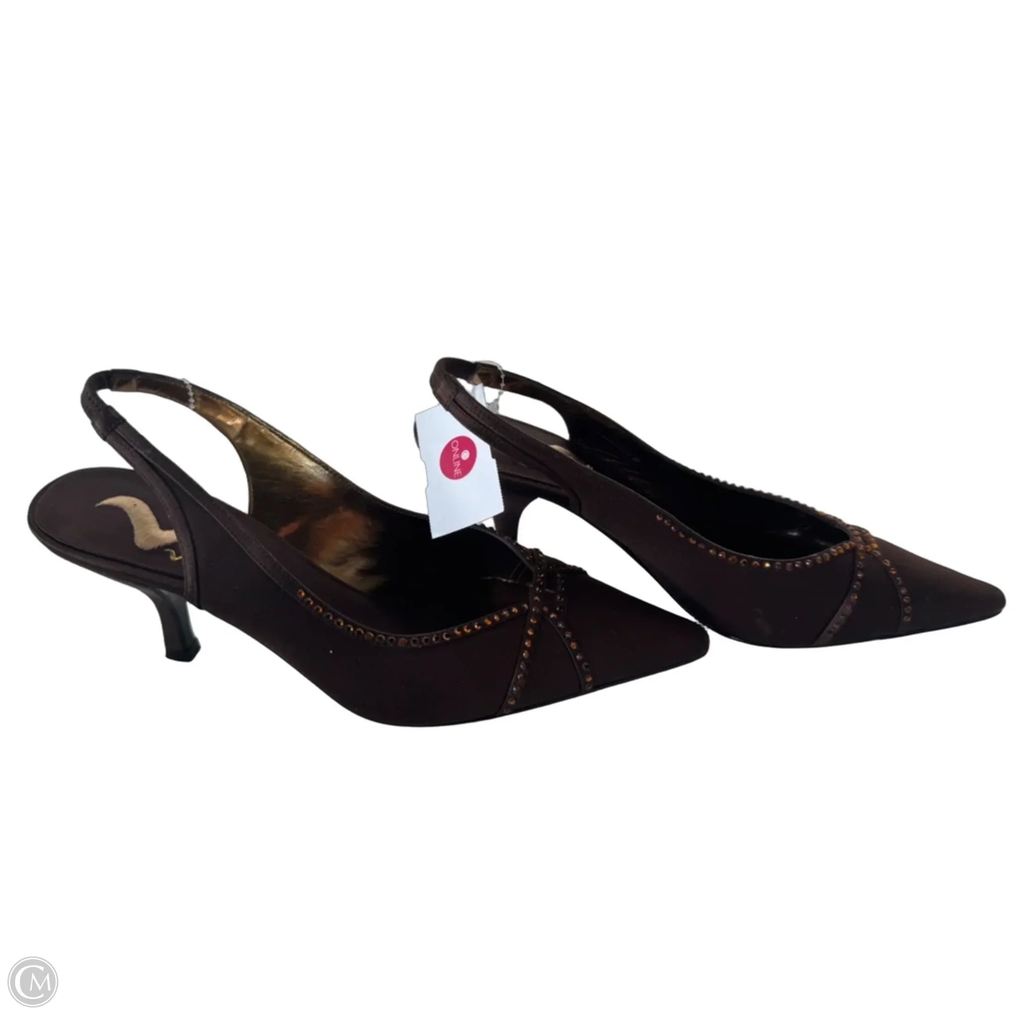 Shoes Heels Kitten By Nina In Brown, Size: 8