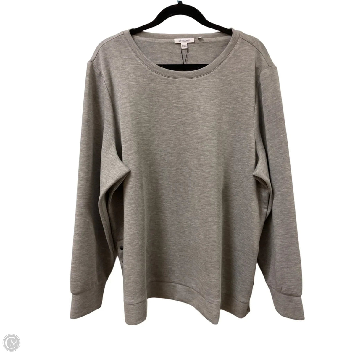 Sweater By Chicos In Grey, Size: 1x