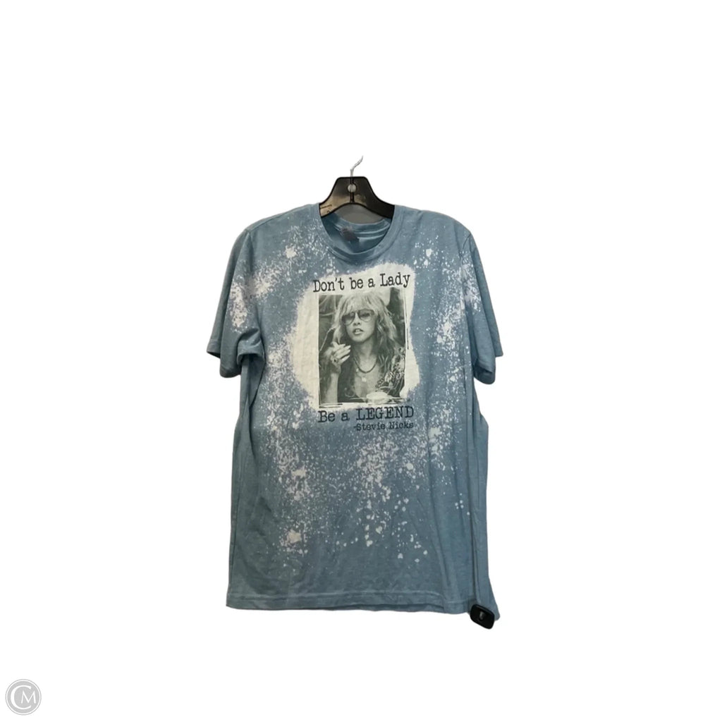 Top Short Sleeve By Next Level In Blue, Size: M
