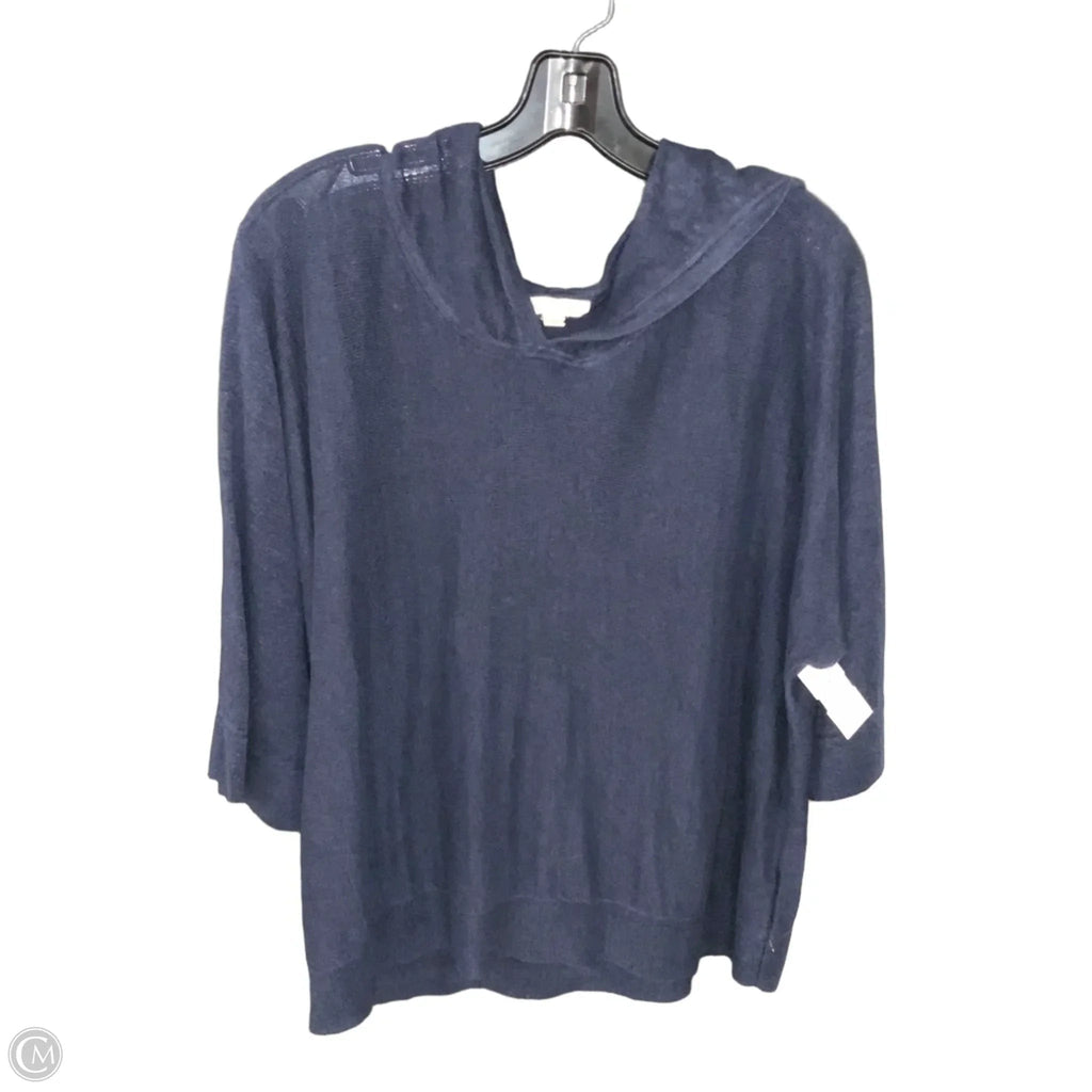 Top 3/4 Sleeve By Eileen Fisher In Blue, Size: S