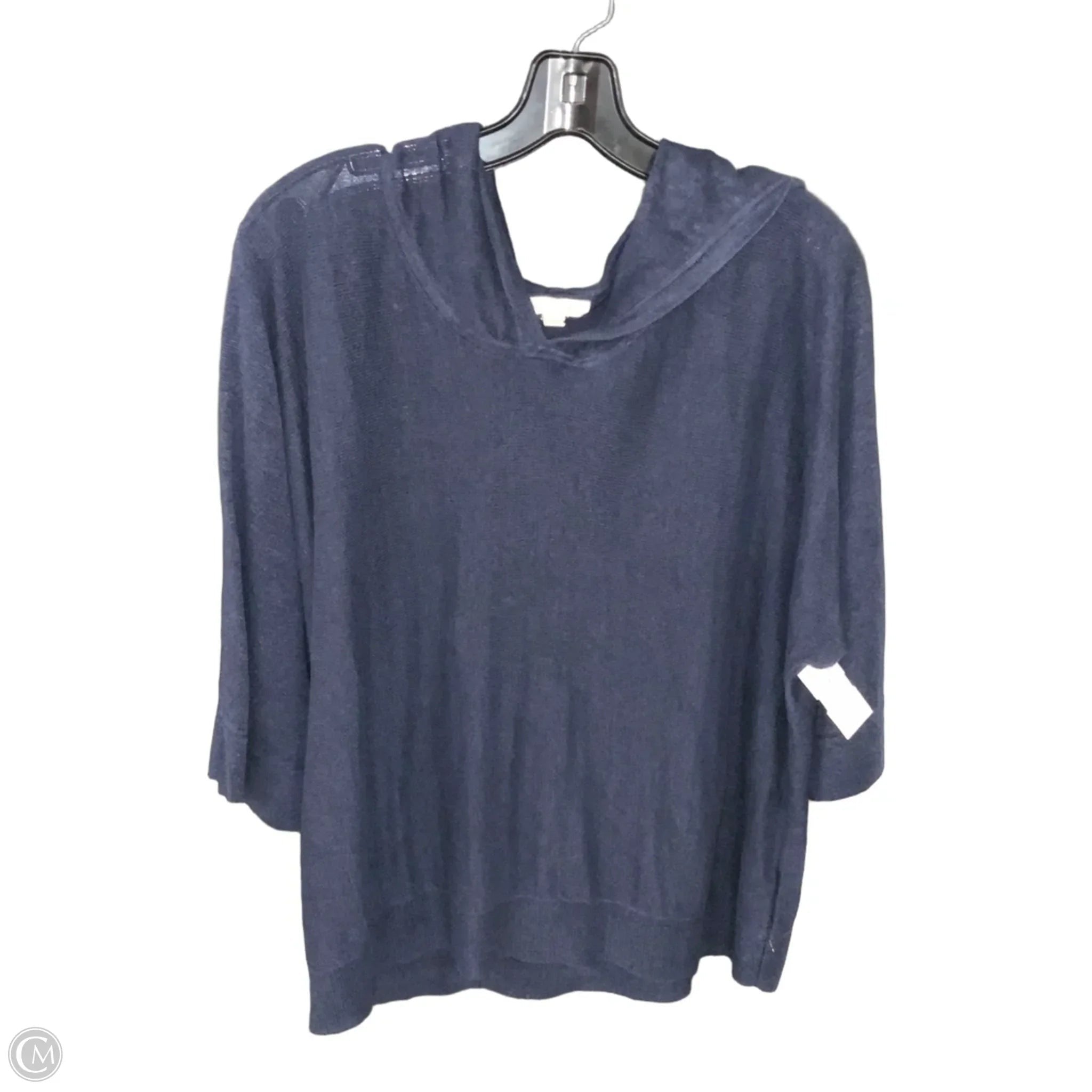 Top 3/4 Sleeve By Eileen Fisher In Blue, Size: S