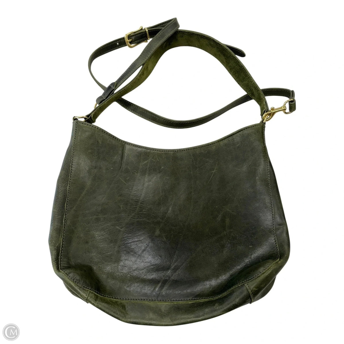 Handbag Leather By Fount, Size: Medium