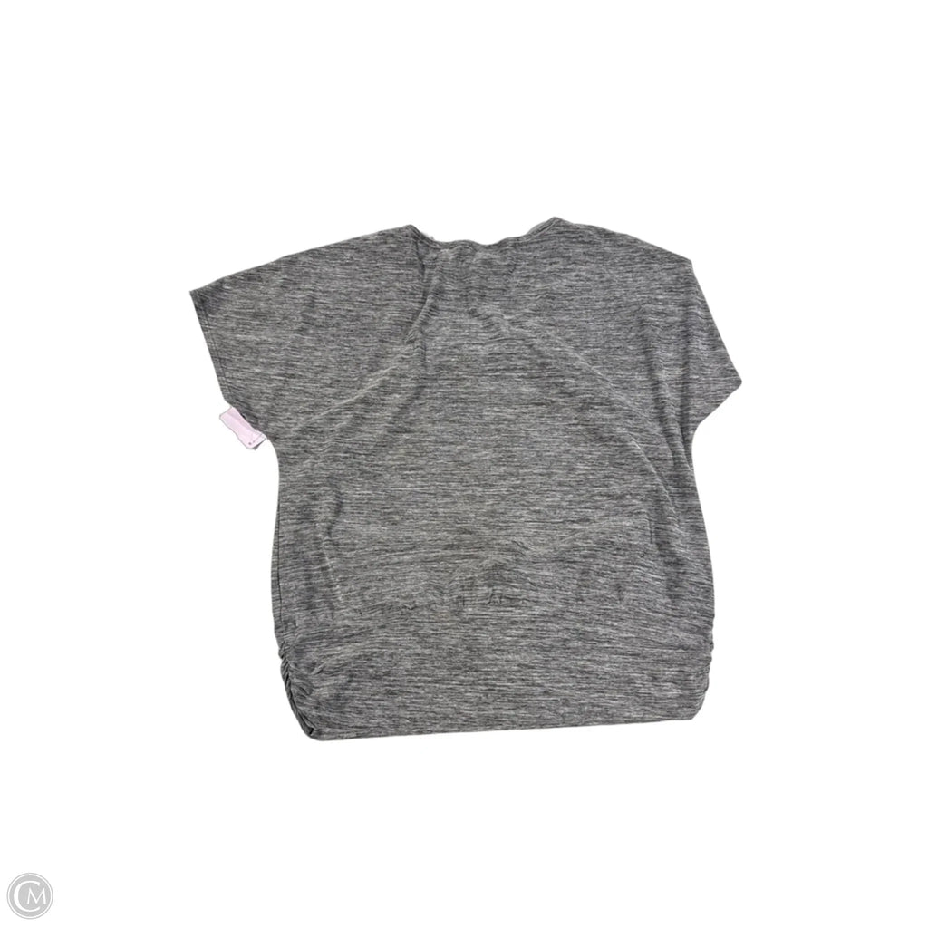 Top Short Sleeve By Ab Studio In Grey, Size: M