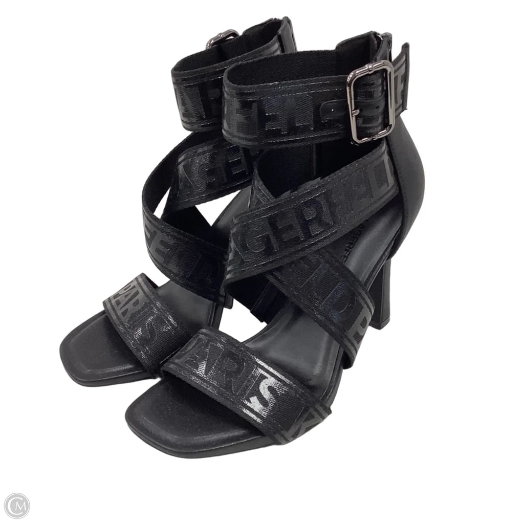 Sandals Heels Stiletto By Karl Lagerfeld In Black, Size: 8