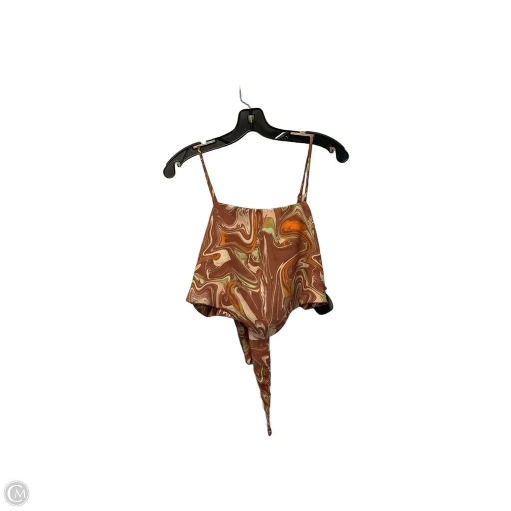 Top Sleeveless By Heart & Hips In Brown & Green, Size: M