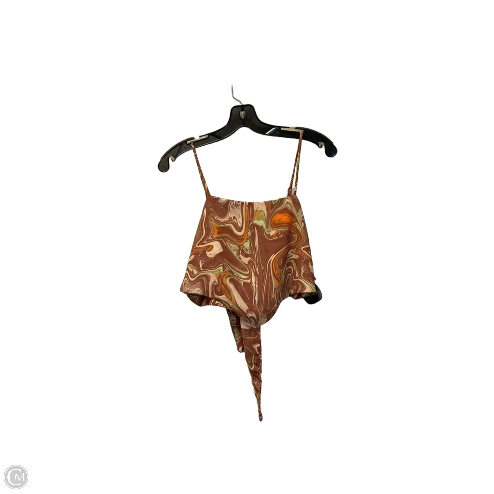Top Sleeveless By Heart & Hips In Brown & Green, Size: M