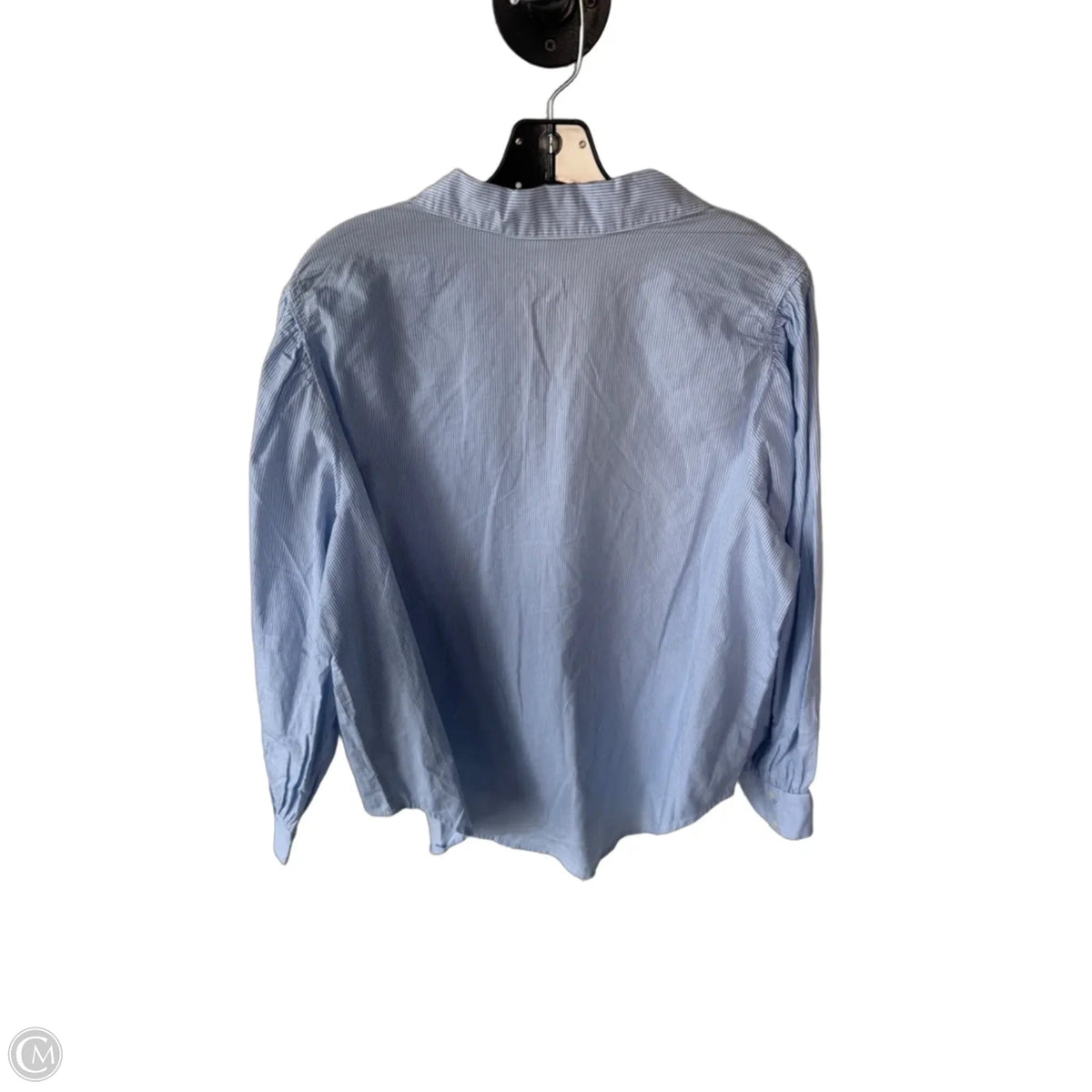 Blouse Long Sleeve By Old Navy In Blue & White, Size: Xl