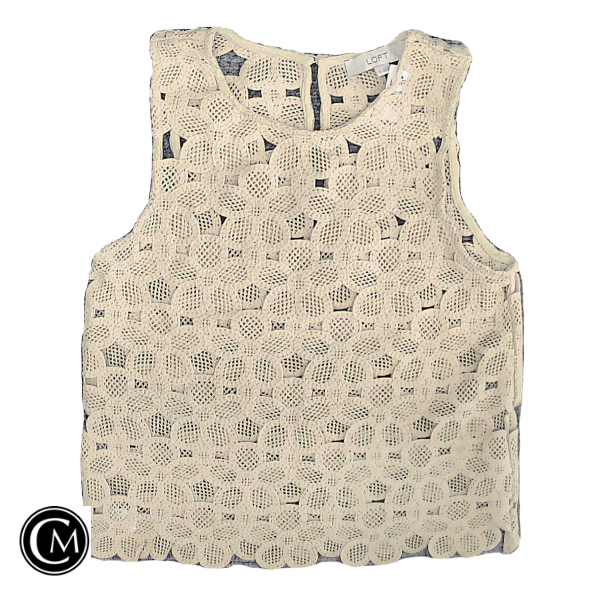 Top Sleeveless By Loft In Beige, Size: Xs
