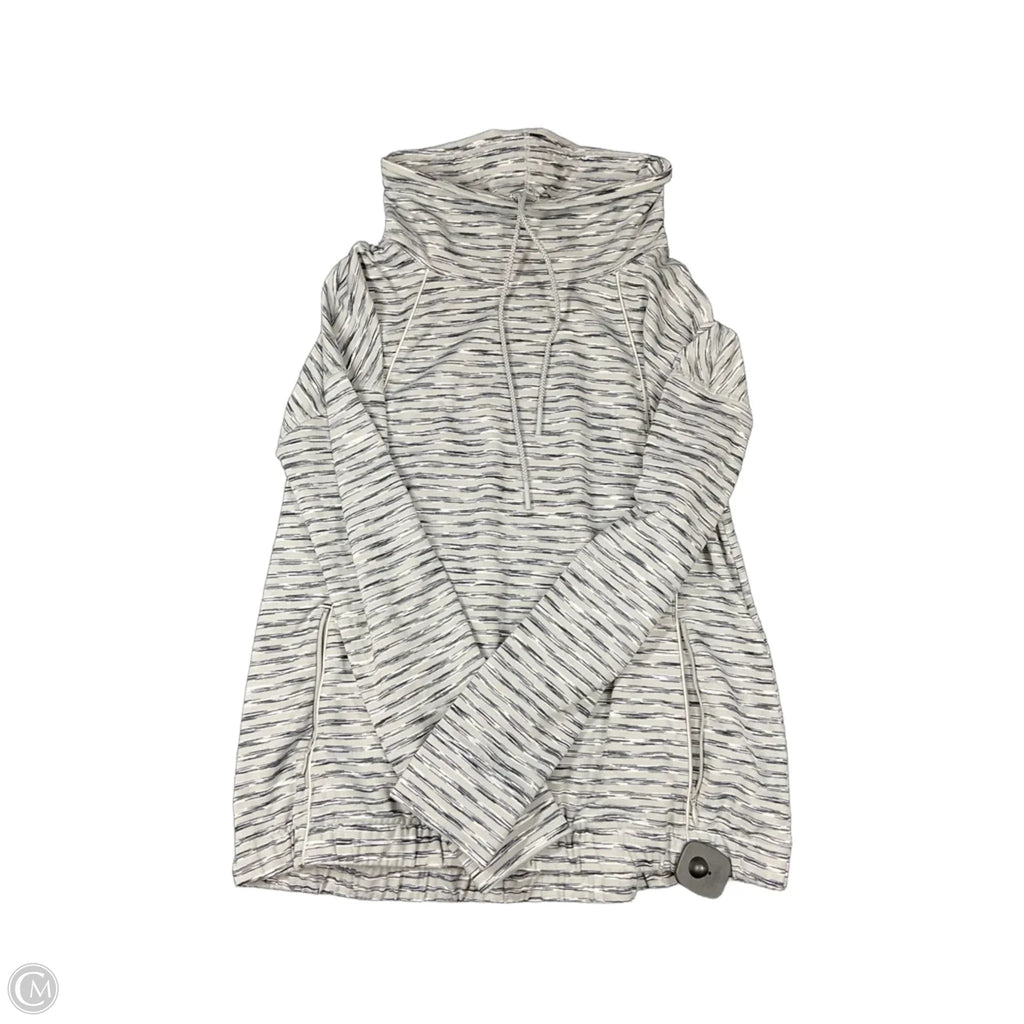 Athletic Top Long Sleeve Collar By Talbots In Grey, Size: M