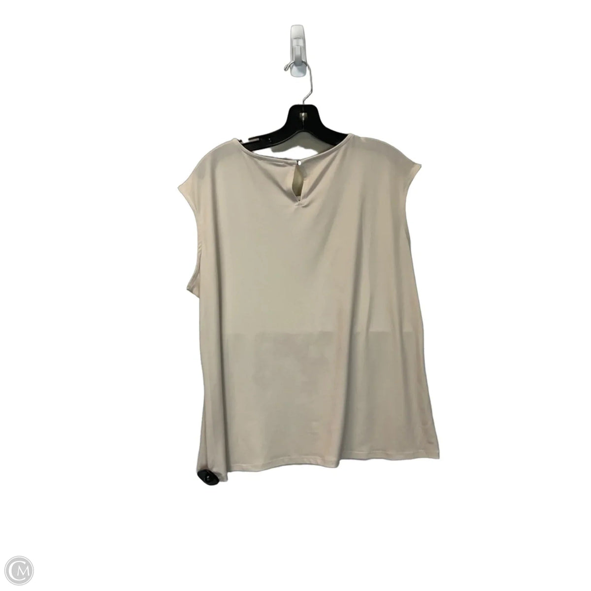 Top Sleeveless Basic By Calvin Klein In Cream, Size: Xl