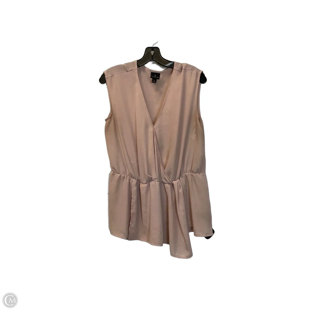 Top Sleeveless By Worthington In Pink, Size: L