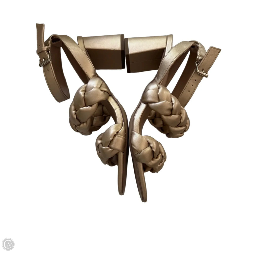 Shoes Heels Block By Crown And Ivy In Gold, Size: 7.5