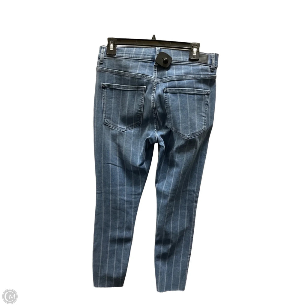 Jeans Skinny By Express In Blue & White, Size: 8