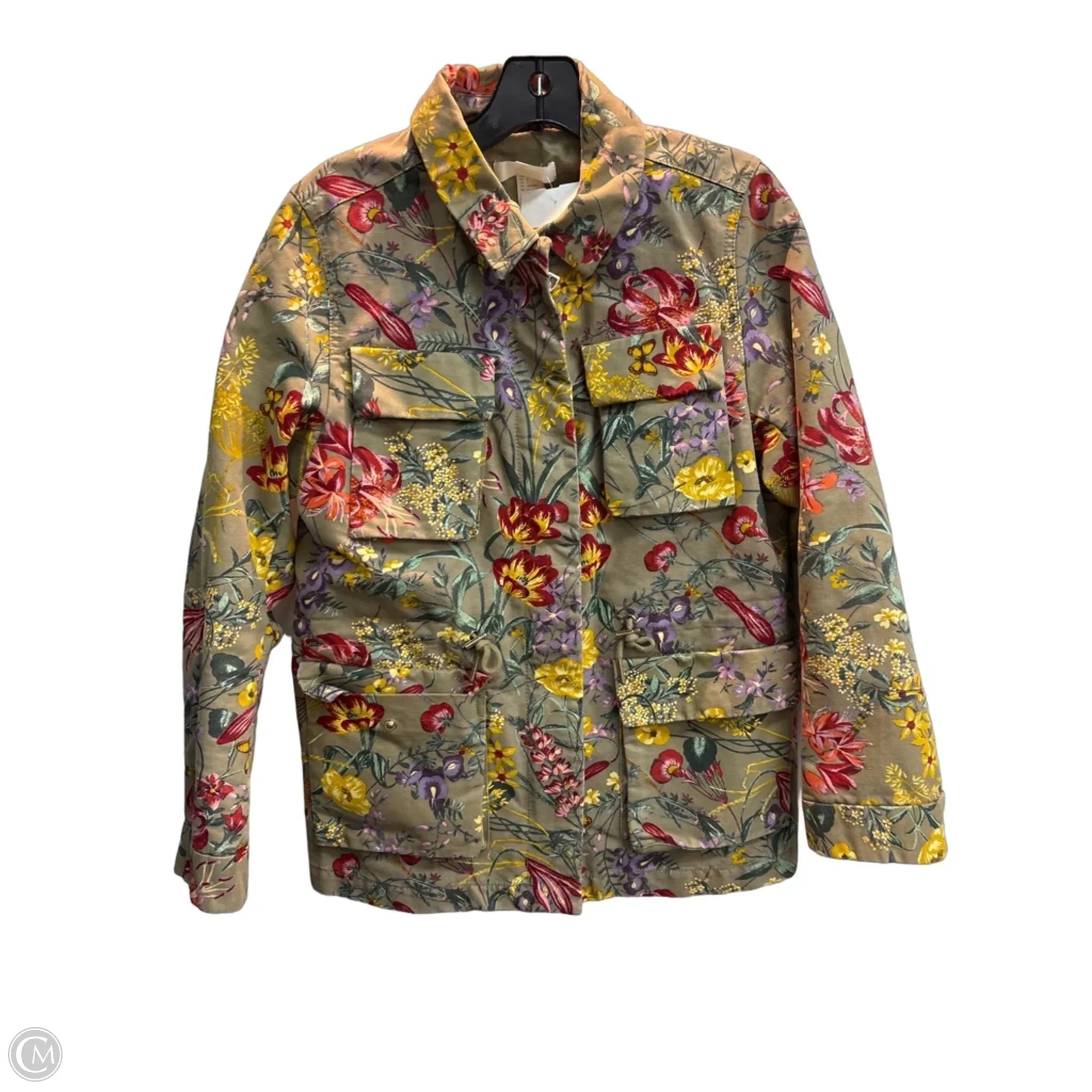 Jacket Utility By H&m In Floral Print, Size: S