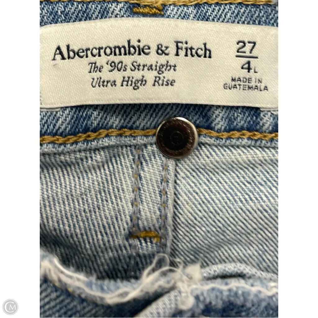 Jeans Straight By Abercrombie And Fitch In Blue, Size: 4