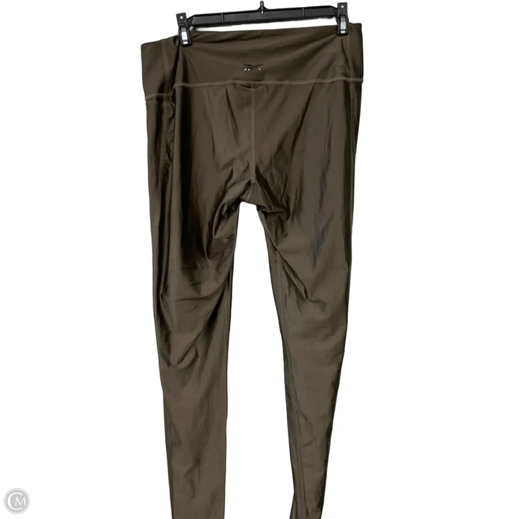 Athletic Leggings By Reebok In Green, Size: Xl