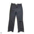 Jeans Straight By Abercrombie And Fitch In Black Denim, Size: 6