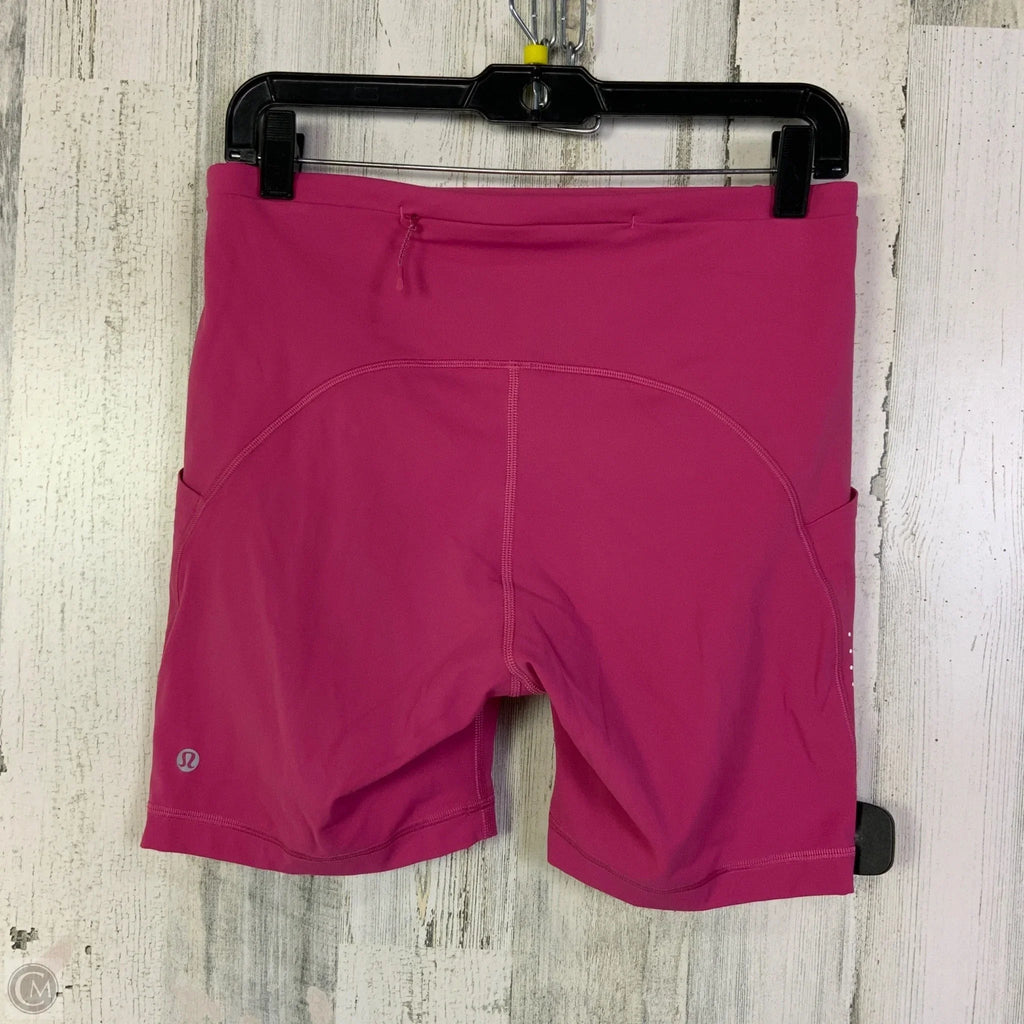Athletic Shorts By Lululemon In Pink, Size: 10