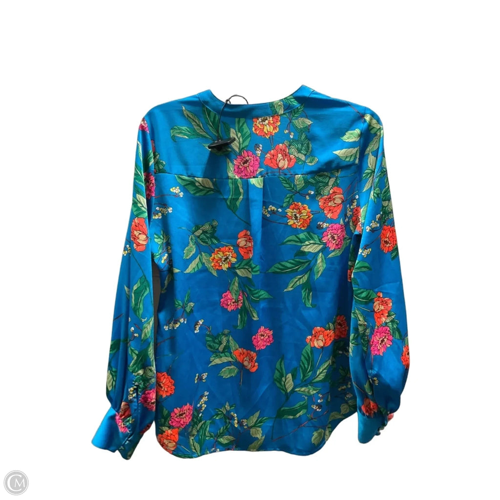 Top Long Sleeve By Express In Floral Print, Size: M