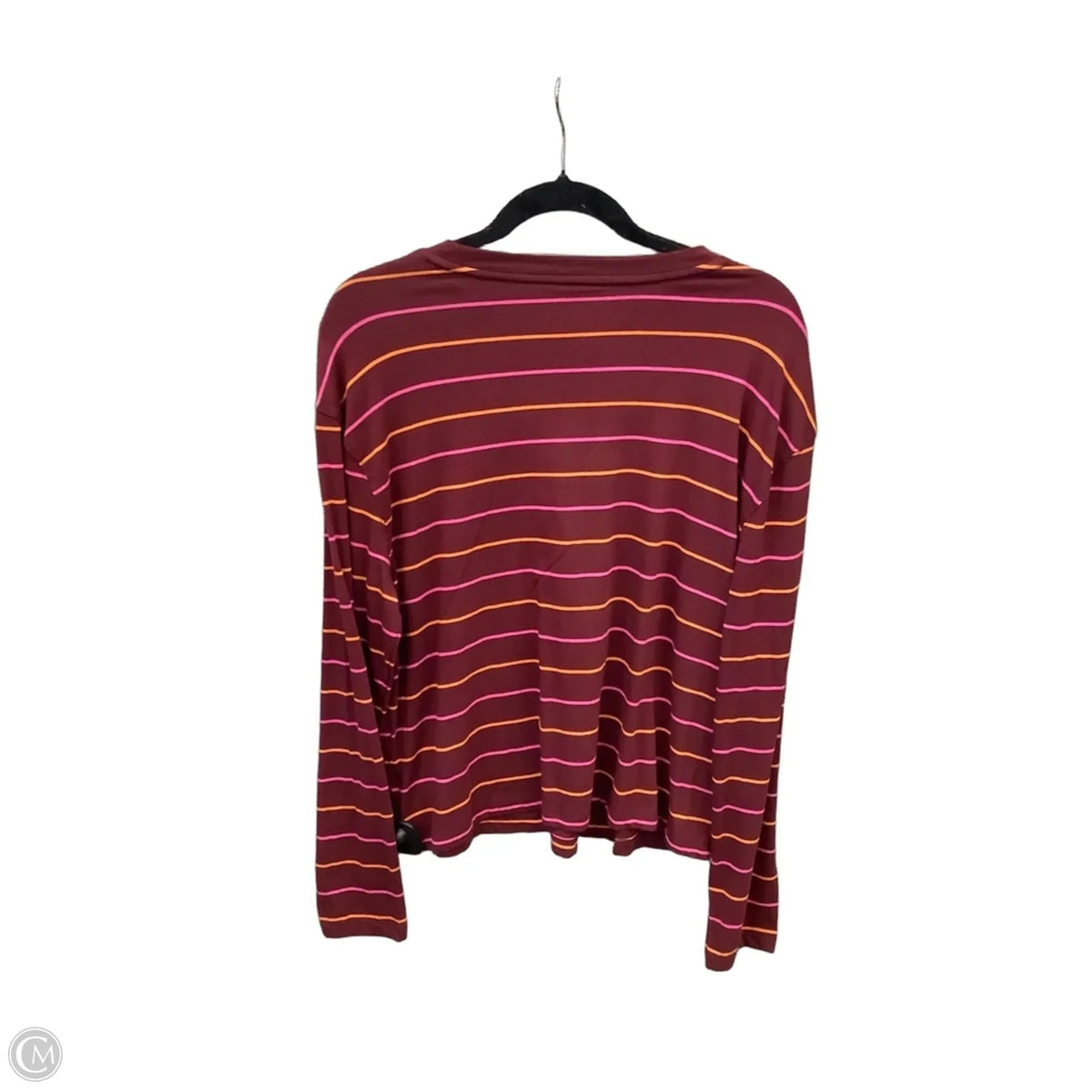 Top Long Sleeve By A New Day In Striped Pattern, Size: L