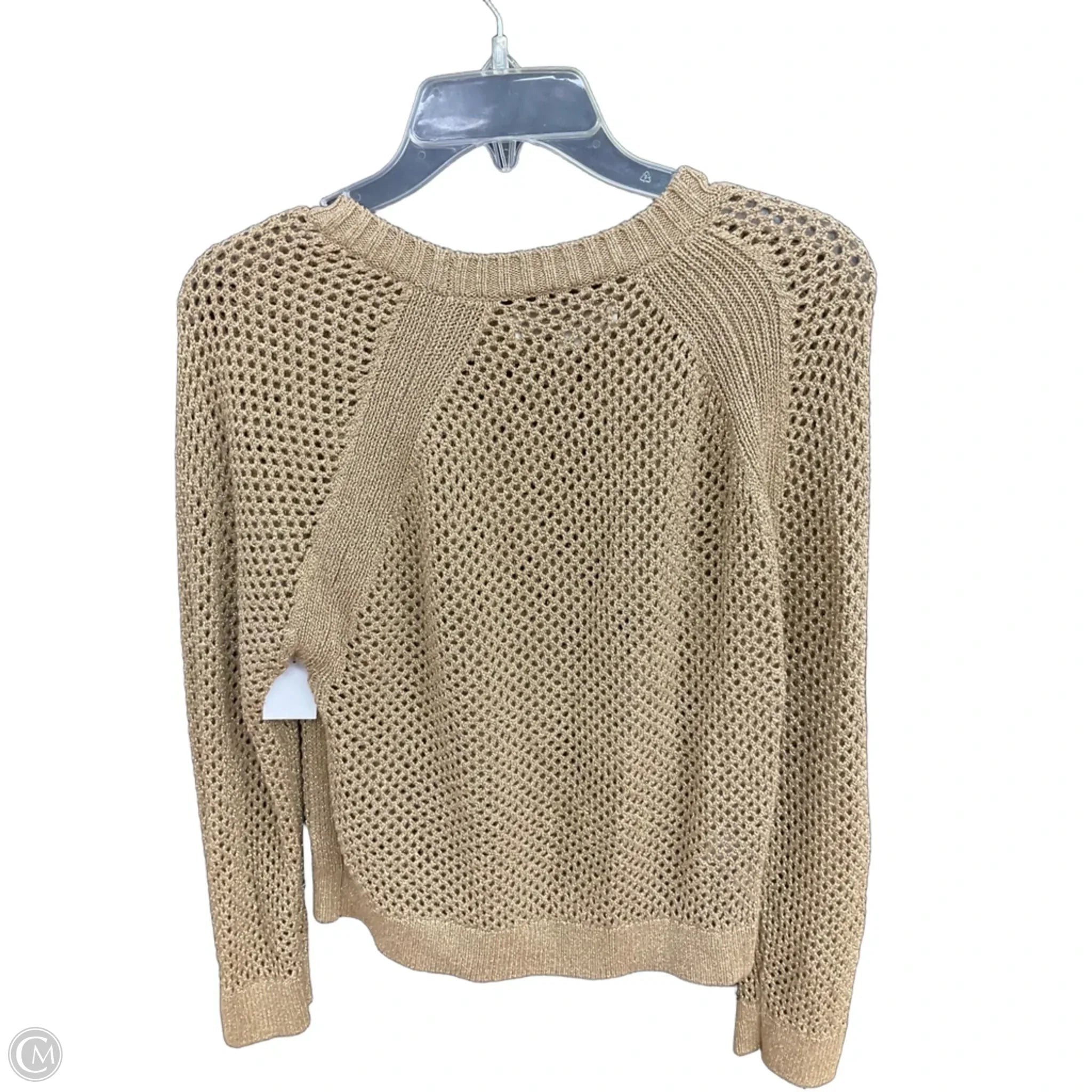Top Long Sleeve By Loft In Gold, Size: S