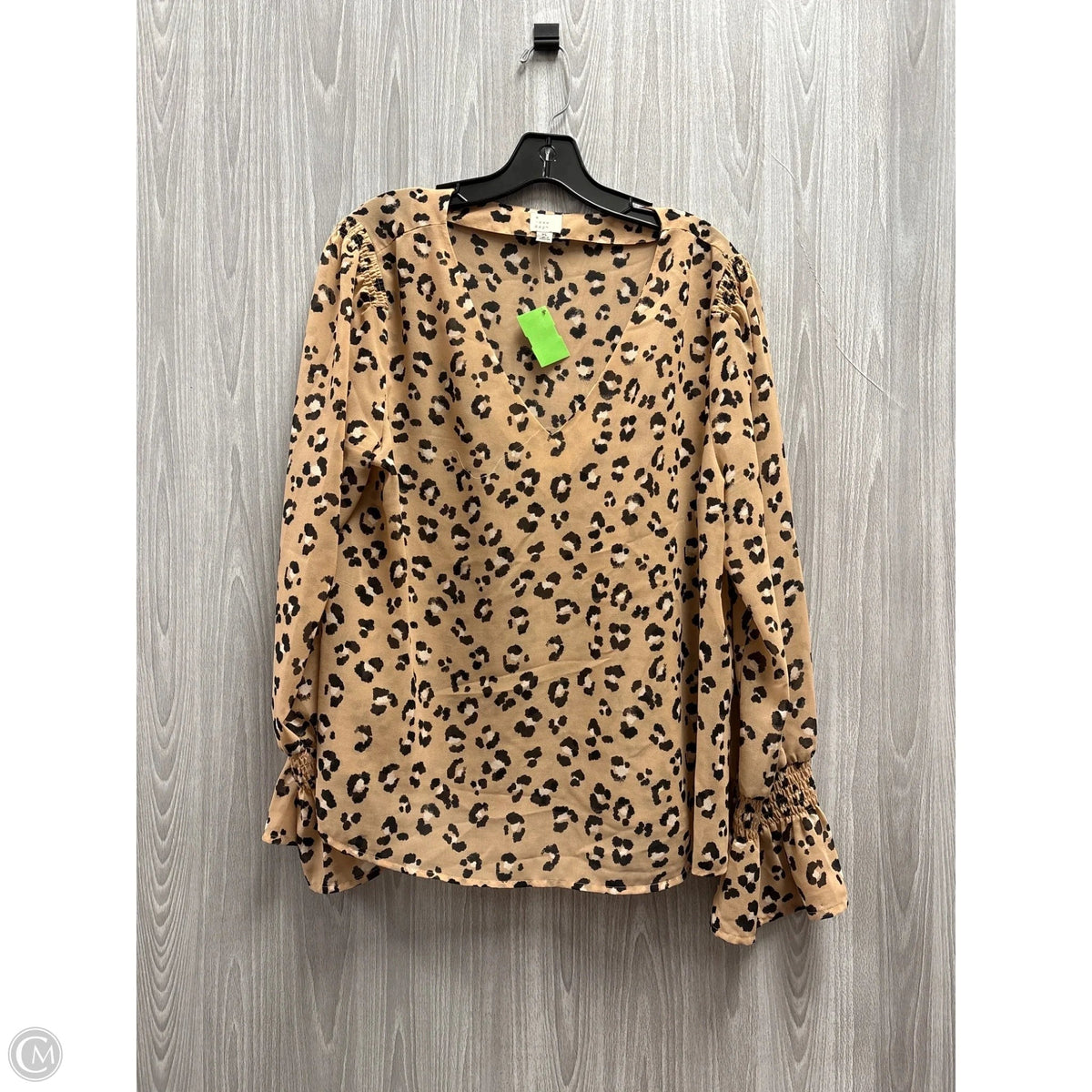 Top Long Sleeve By A New Day In Animal Print, Size: Xl