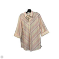 Top 3/4 Sleeve By Chicos In Striped Pattern, Size: S