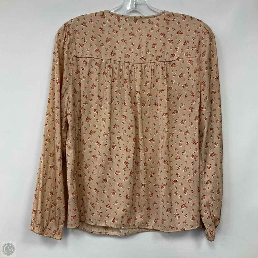 Top Long Sleeve By Madewell In Floral Print, Size: M