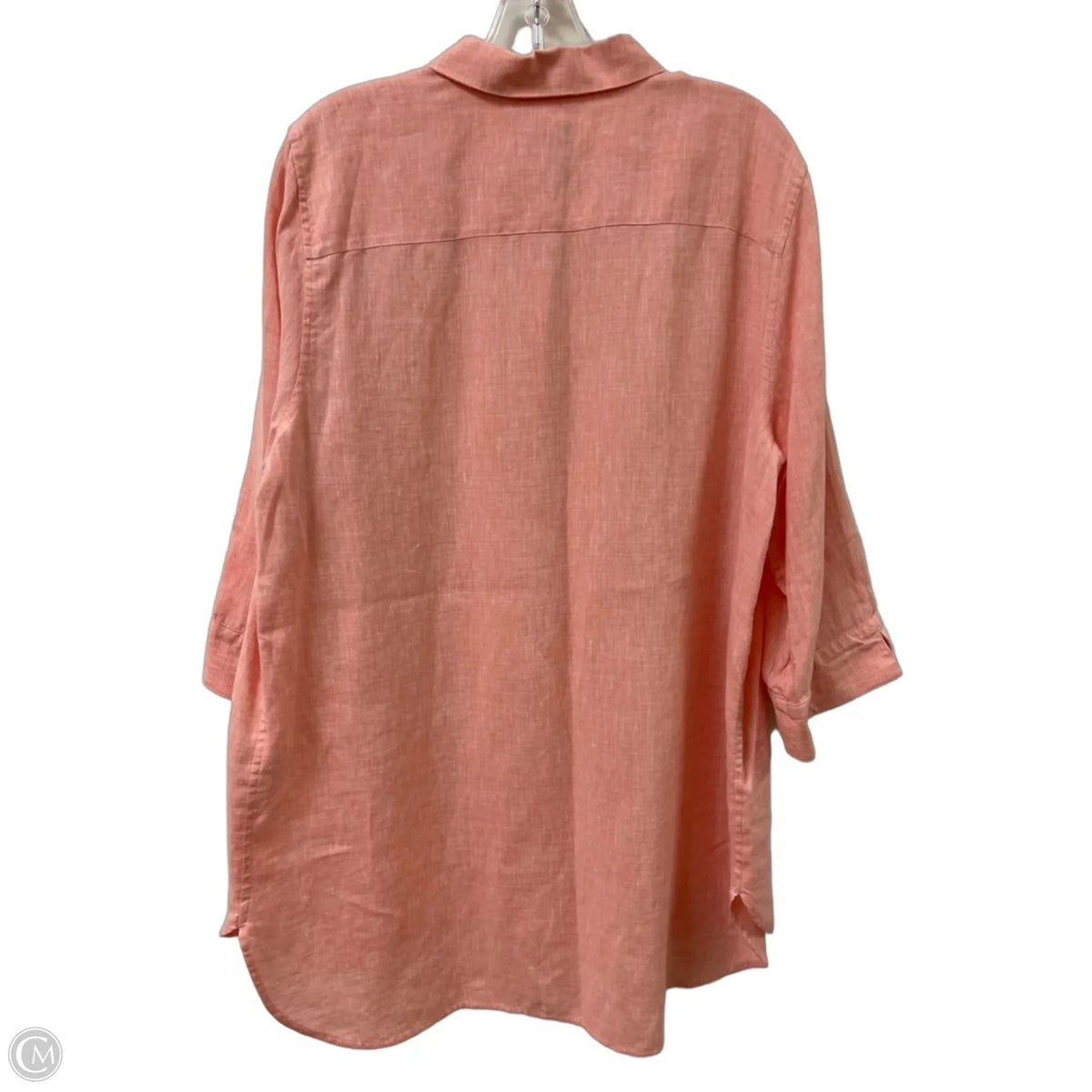 Blouse Long Sleeve By Chicos In Coral, Size: Xl