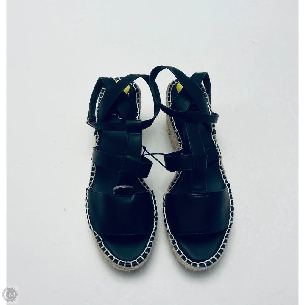 Sandals Heels Wedge By Franco Sarto In Black, Size: 9