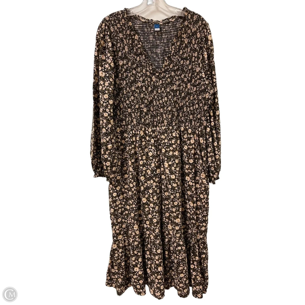 Dress Casual Maxi By Old Navy In Floral Print, Size: Xl