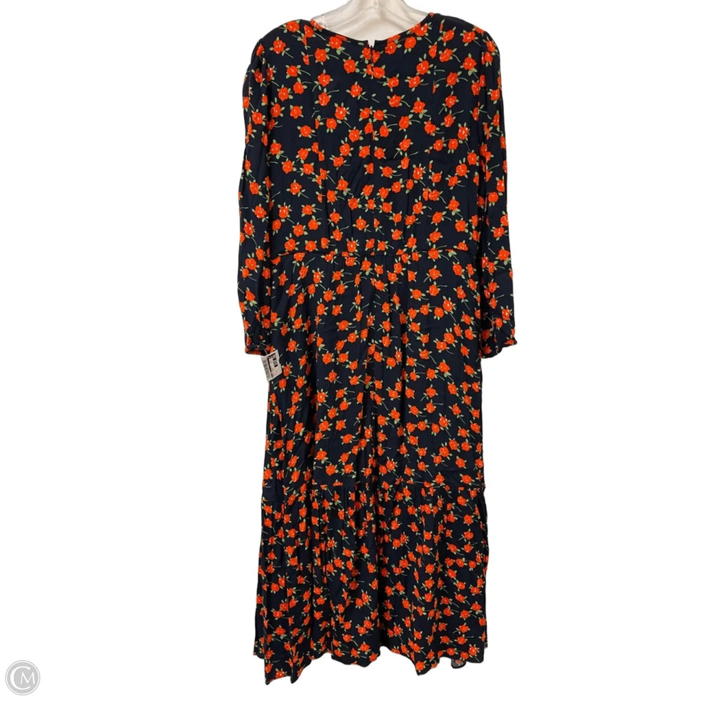 Dress Casual Maxi By J. Crew In Floral Print, Size: M