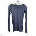 Athletic Top Long Sleeve Crewneck By Lululemon In Navy, Size: 4