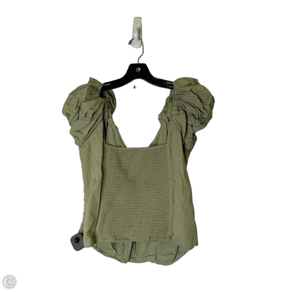 Blouse Short Sleeve By Abercrombie And Fitch In Green, Size: Xl