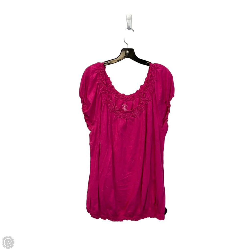 Top Short Sleeve By Lane Bryant In Pink, Size: 26