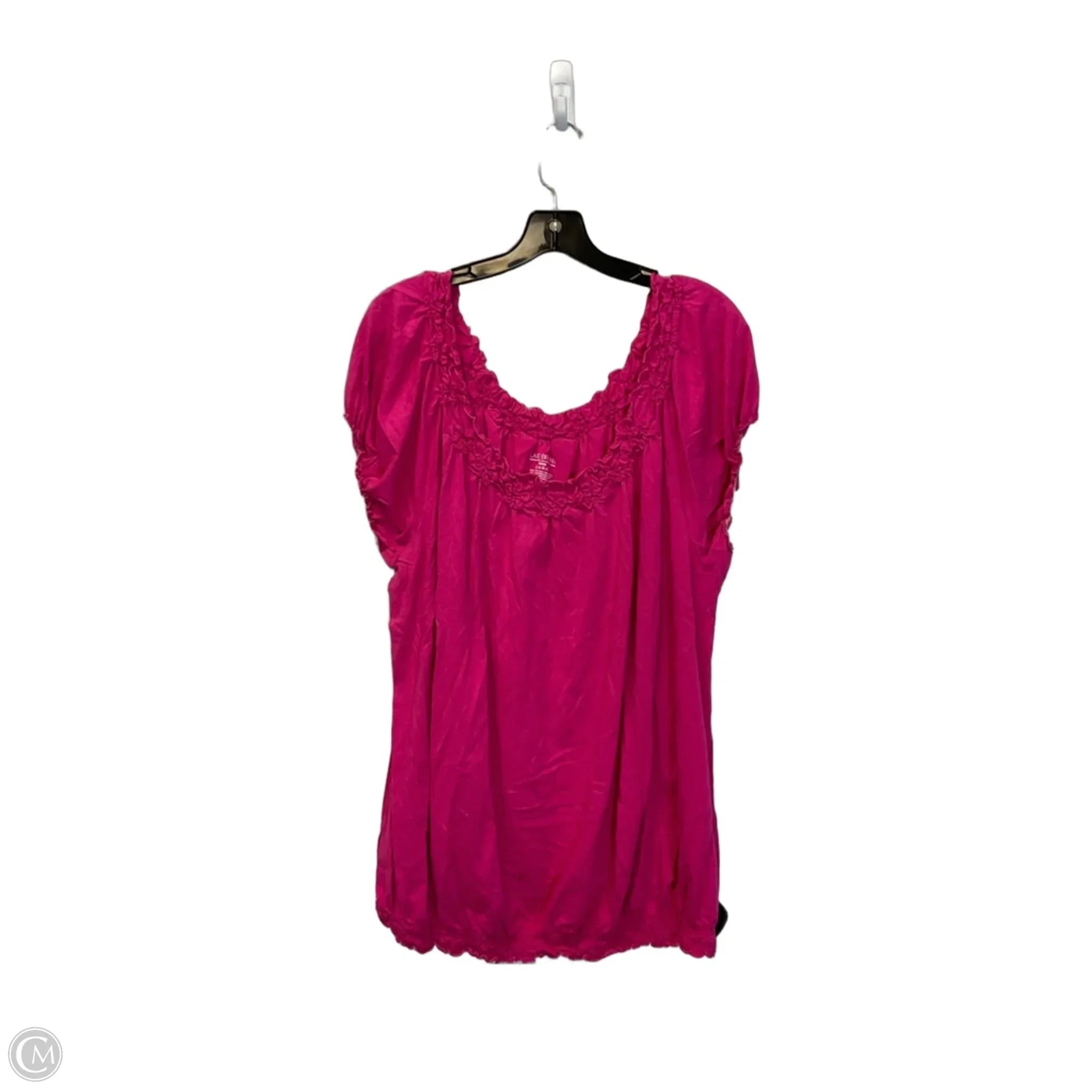 Top Short Sleeve By Lane Bryant In Pink, Size: 26