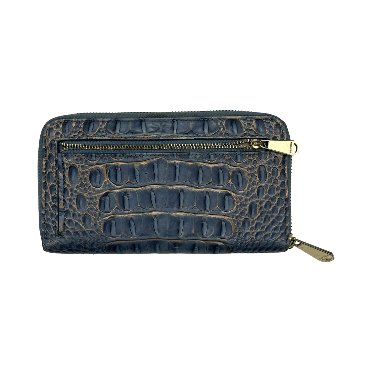Wallet Designer By Brahmin In Blue & Brown, Size:Large
