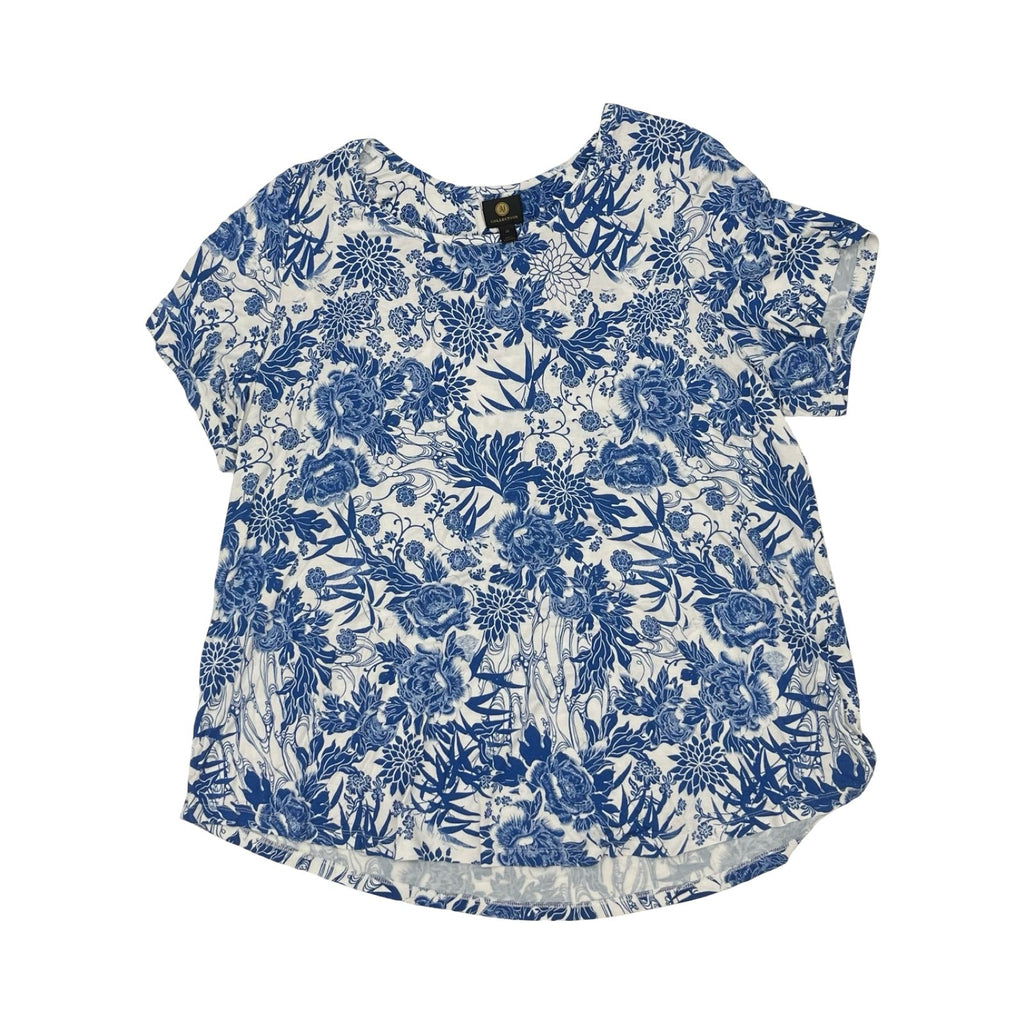 Top Ss By Jm Collections In Blue & White, Size:3X