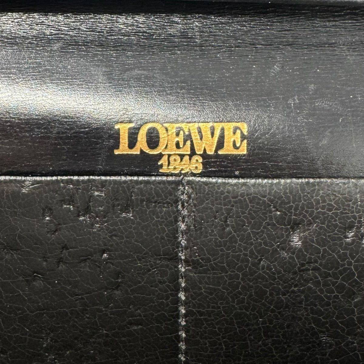 AS IS Vintage Leather Flap Shoulder Bag Luxury Designer By Loewe, Size: Small