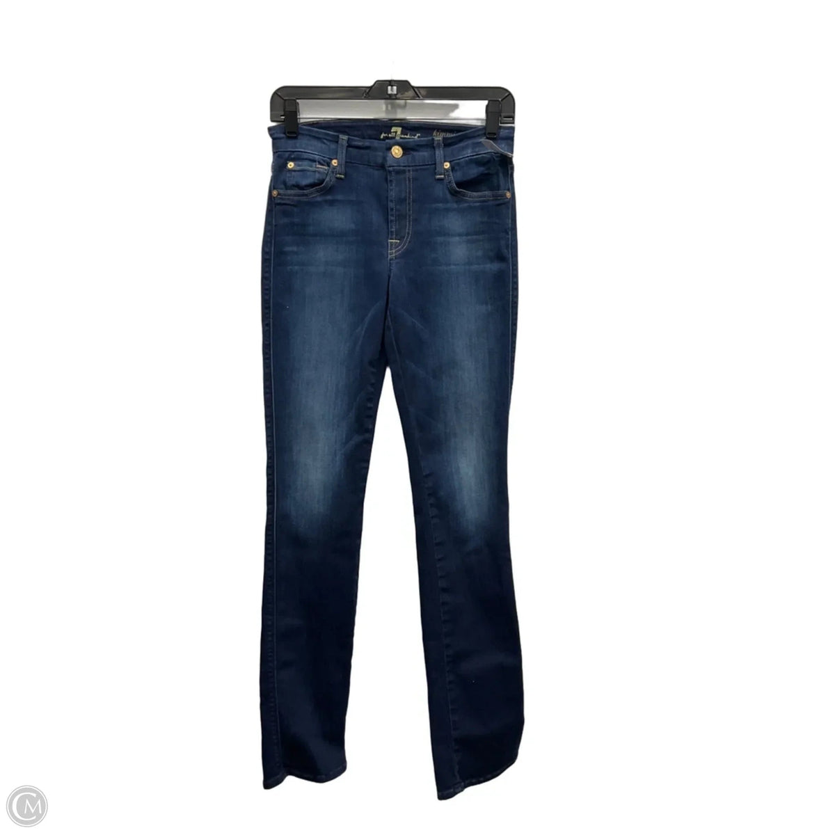 Jeans Skinny By 7 For All Mankind In Blue Denim, Size: 4