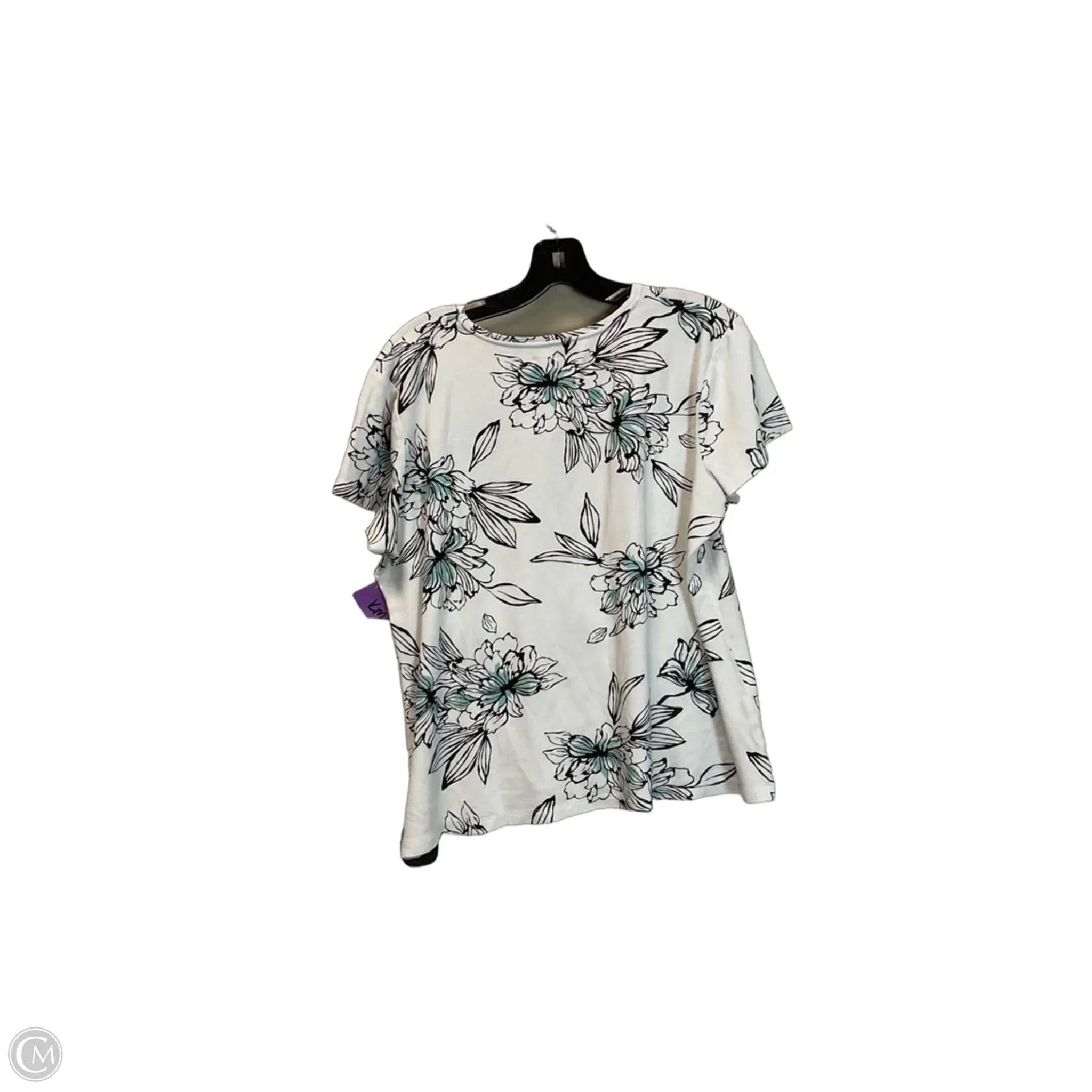 Top Short Sleeve By Croft And Barrow In White, Size: Xl