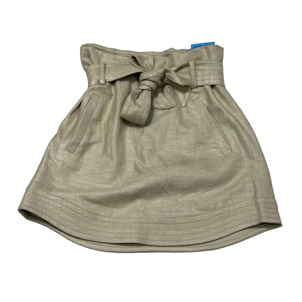 Skirt Mini & Short By Veronica Beard In Gold, Size: 0