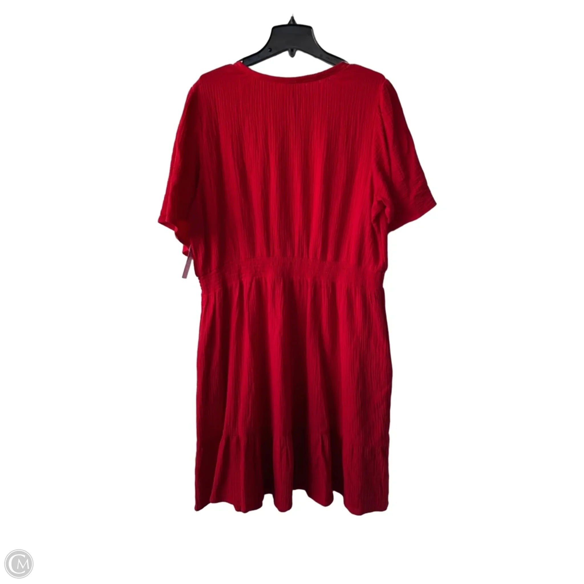 Dress Casual Midi By Knox Rose In Red, Size: Xxl