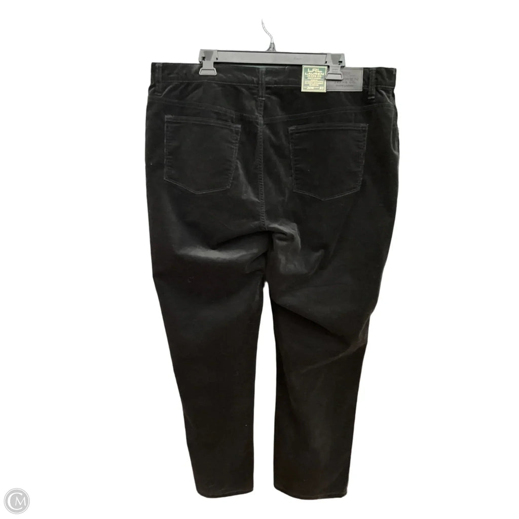Pants Corduroy By Lauren By Ralph Lauren In Black, Size: 20