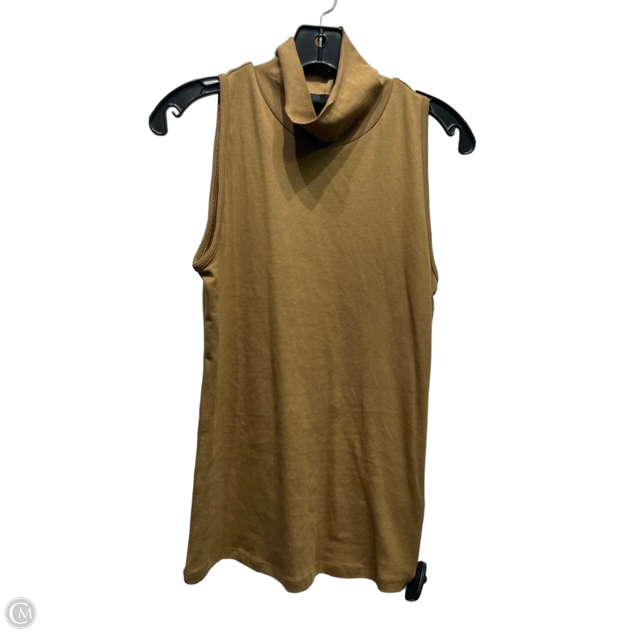 Top Sleeveless By Zara In Tan, Size: Xl