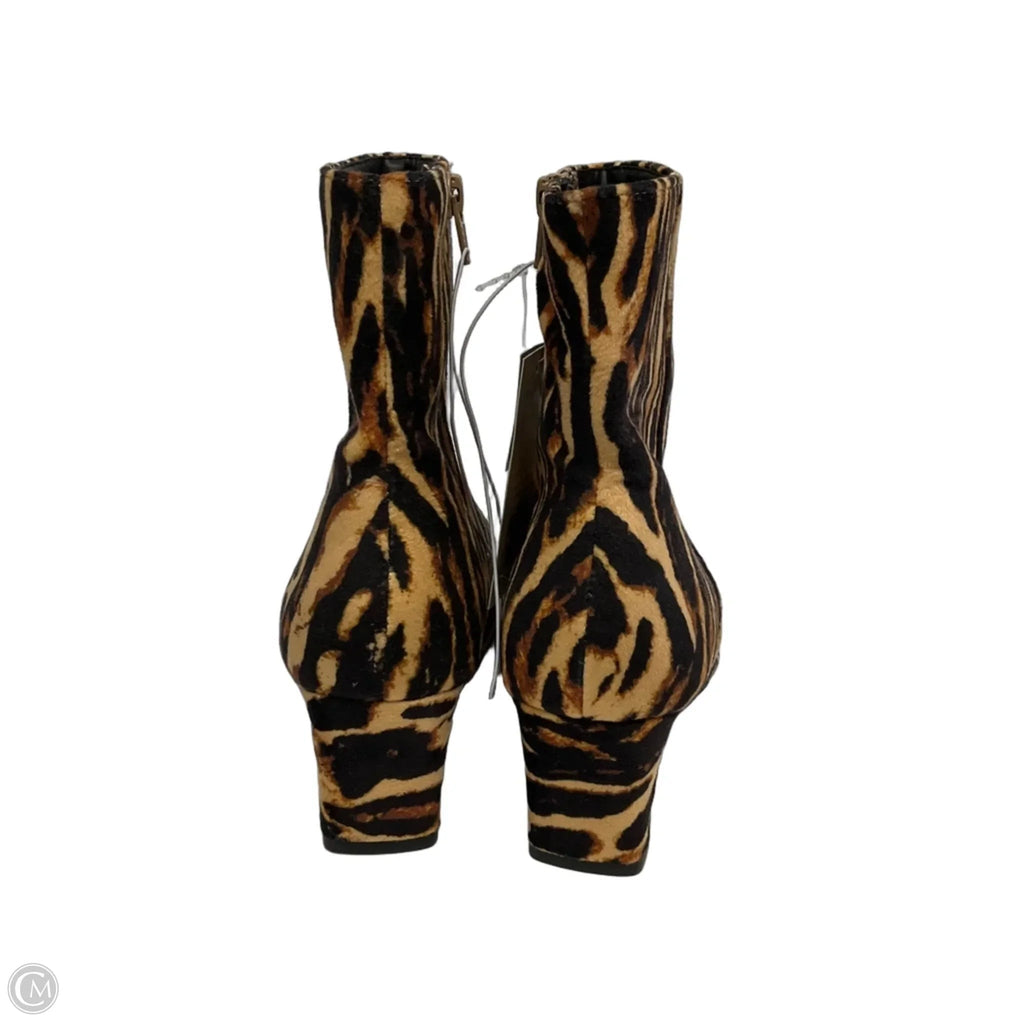 Boots Ankle Heels By A New Day In Animal Print, Size: 8