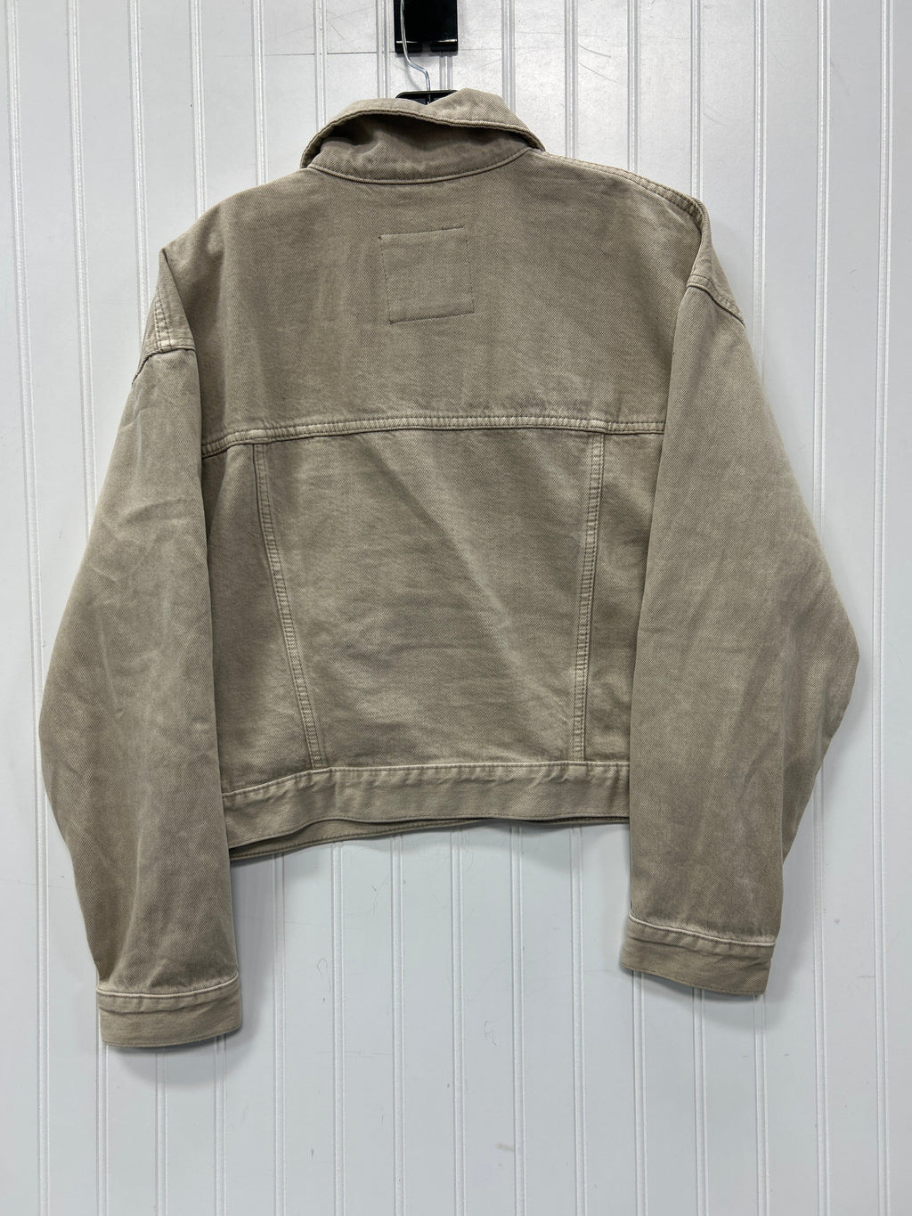 Jacket Denim By Abercrombie And Fitch In Tan Denim, Size:L