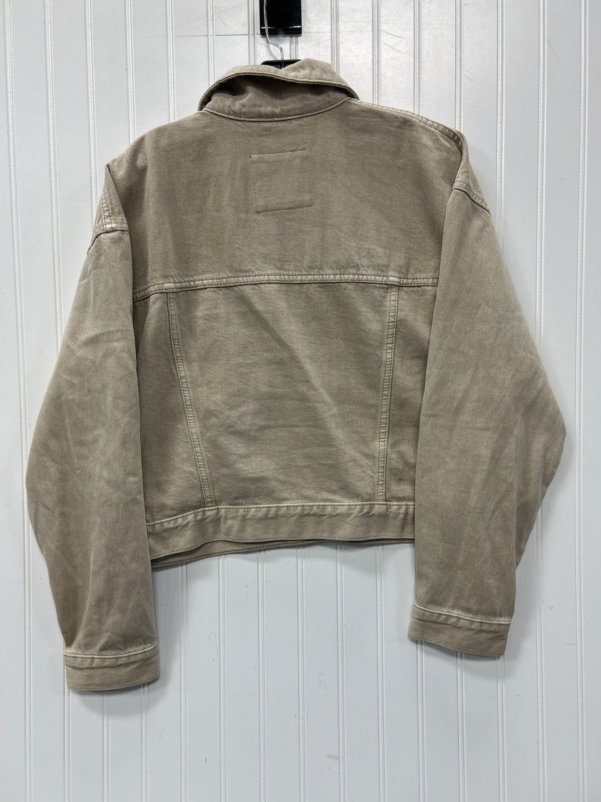 Jacket Denim By Abercrombie And Fitch In Tan Denim, Size:L