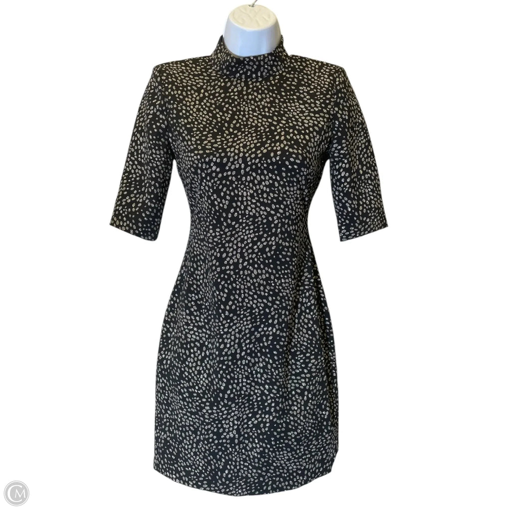 Dress Designer By Alice + Olivia In Black & Silver, Size: Xs