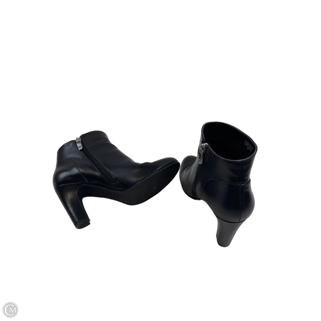 Boots Ankle Heels By Loft In Black, Size: 8.5